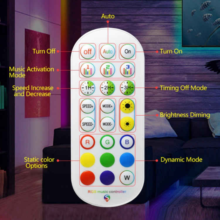 2.4G Remote Control LED Symphony Marquee Light Strip, Length: 7.5m 105 LEDs - Bare Board Light by PMc TechLife | Online Shopping South Africa | PMc TechLife | Buy Now Pay Later Mobicred
