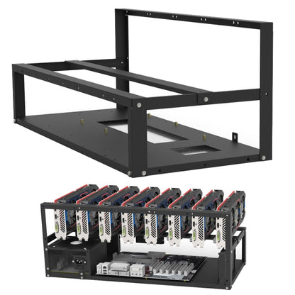 GR-8K605 Open Chassis 6 Card 8 Card Fixed Bracket(Black) - Caddies & Enclosures by PMC Jewellery | Online Shopping South Africa | PMC Jewellery | Buy Now Pay Later Mobicred