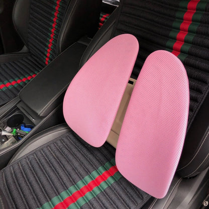 5297 Car Massage Seat Cushion(Beige with Pink) - Seat Accessories by PMC Jewellery | Online Shopping South Africa | PMC Jewellery | Buy Now Pay Later Mobicred