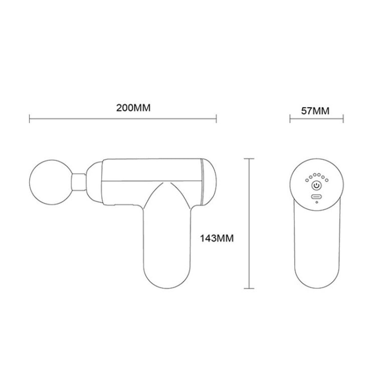 J12A Mini Vibrating Massage Button Type Fascia Gun, Specification: Black - free shipping - PMC TechLife - Order now!