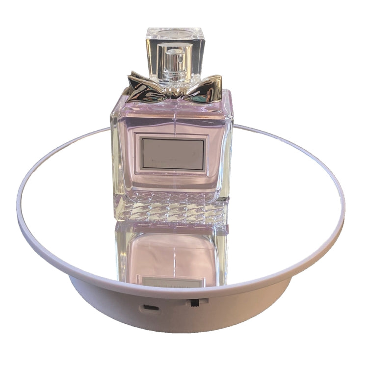 20cmTwo-Way Turntable Display Stand Video Shooting Props Turntable(White   Mirror) -  by PMC TechLife | Online Shopping South Africa | PMC TechLife | Buy Now Pay Later Mobicred