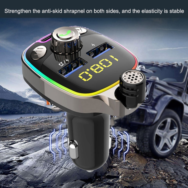 BC08 Car MP3 Bluetooth FM Transmitter With Ambient Light - Bluetooth Car Kits by PMC Jewellery | Online Shopping South Africa | PMC Jewellery | Buy Now Pay Later Mobicred