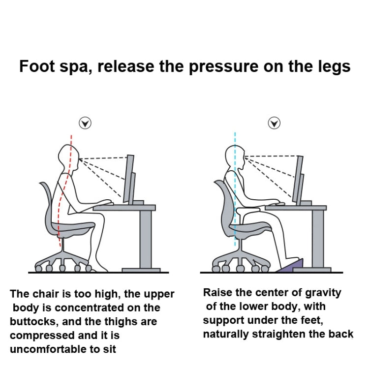 Office Computer Set Up Foot Stool Foot Massage Pedal(Pink) - free shipping - PMC TechLife - Order now!