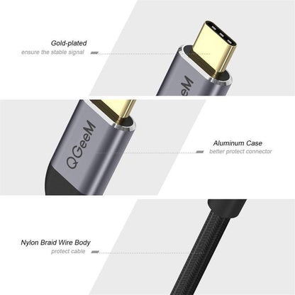 QGeem QG-UA01 USB Type-C To HDMI Adapter(Grey) - USB HUB by QGeem | Online Shopping South Africa | PMC Jewellery | Buy Now Pay Later Mobicred