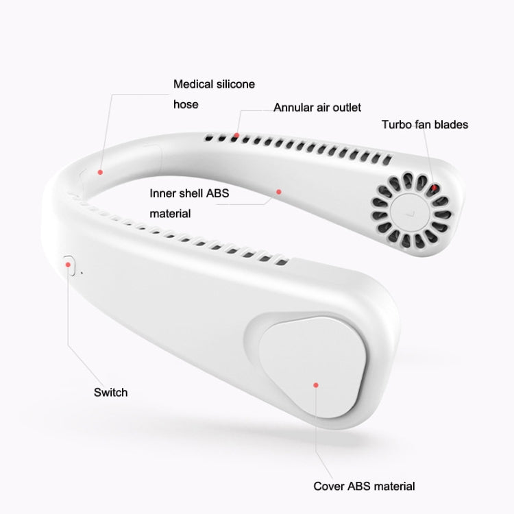 F2 USB Outdoor Portable Hanging Neck Fan(White) - Electric Fans by PMC TechLife | Online Shopping South Africa | PMC TechLife | Buy Now Pay Later Mobicred