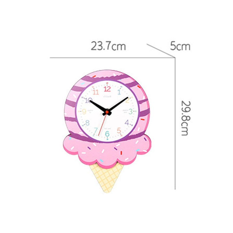 Cartoon Shake Wall Clock Children Room Decoration Wall Clock (Ice Cream) - free shipping - PMc TechLife - Order now!