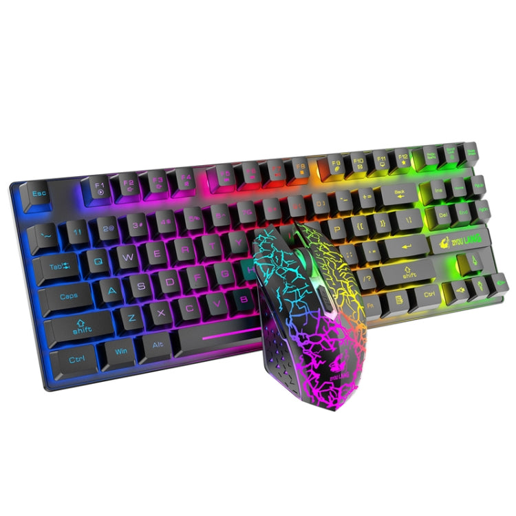 ZIYOU LANG T87 Gaming Luminous Wireless Keyboard and Mouse Set(Black) - Wireless Keyboard by ZIYOU LANG | Online Shopping South Africa | PMC Jewellery | Buy Now Pay Later Mobicred