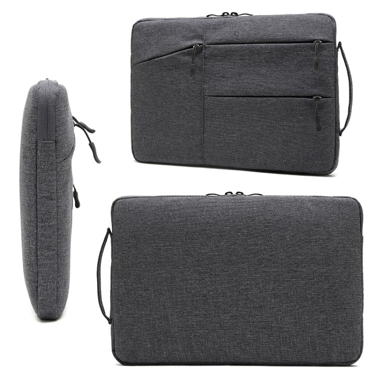 Zipper Type Polyester Business Laptop Liner Bag, Size: 15.6 Inch(Light Grey) - 15.6 - 17 inch by PMC Jewellery | Online Shopping South Africa | PMC Jewellery | Buy Now Pay Later Mobicred