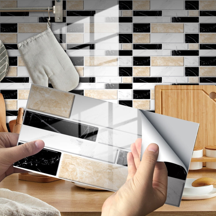 12 PCS 10 x 20cm Brick Pattern Crystal Film Glossy Tile Sticker Floor Sticker(KIT021) - Wall Tile Stickers by PMC TechLife | Online Shopping South Africa | PMC TechLife