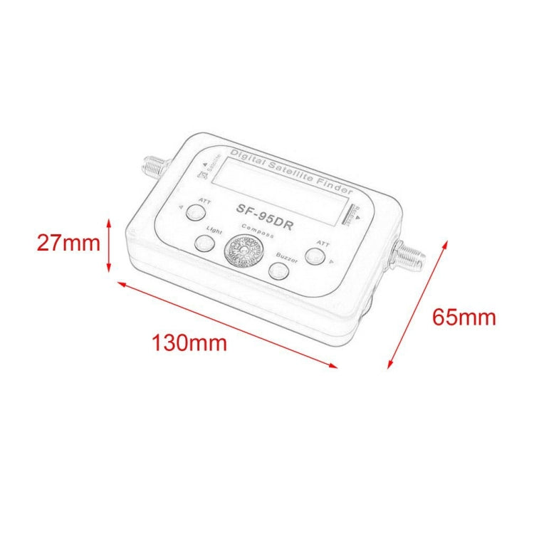 SF-95DR  Satellite Finder TV Signal Receiver With Compass - Satellite Finder by PMC TechLife | Online Shopping South Africa | PMC TechLife | Buy Now Pay Later Mobicred