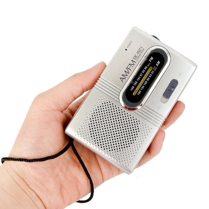 INDIN BC-R21 AM/FM Portable Radio Old Man Morning Practice Player(Silver Gray) - Radio Player by PMC Jewellery | Online Shopping South Africa | PMC Jewellery