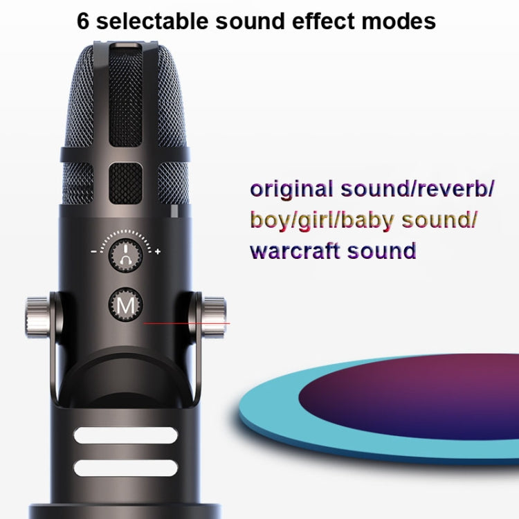 M9 RGB Condenser Microphone Built-in Sound Card,Style: Computer+Type-C+ 32G+3m Headphone - Microphone by PMC Jewellery | Online Shopping South Africa | PMC Jewellery | Buy Now Pay Later Mobicred