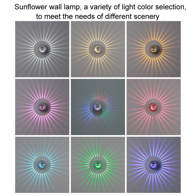 LED Aluminum Aisle Light Sunflower Corridor Lamp Decorative Light, Power source: Invisible Installation 3W(Green) - Novelty Lighting by PMC TechLife | Online Shopping South Africa | PMC TechLife | Buy Now Pay Later Mobicred