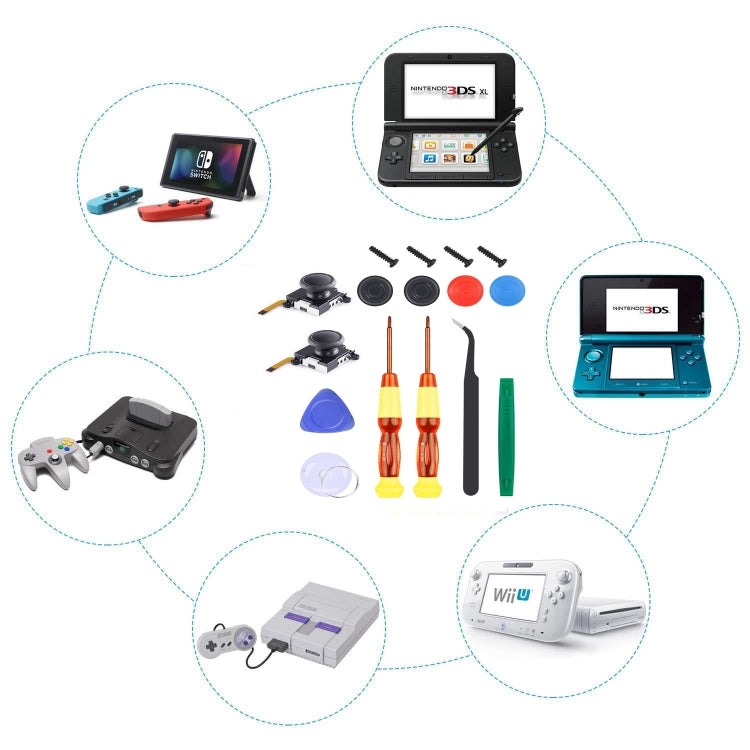 Joy-Con 3D Joystick Repair Screwdriver Set Gamepads Disassembly Tool For Nintendo Switch, Series: 15 In 1 - Tools by PMC TechLife | Online Shopping South Africa | PMC TechLife | Buy Now Pay Later Mobicred