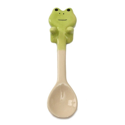 Cartoon Tableware Ceramic Coffee Cup Hanging Spoon(Frog) - Coffee Tools by PMC Jewellery | Online Shopping South Africa | PMC Jewellery