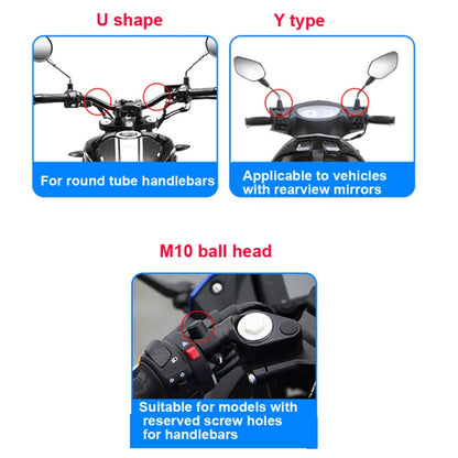 Motorcycle Bracket Crab Navigation Phone Bracket,Style： Y-type+QC3.0 Dual USB Charge - Holder by PMC Jewellery | Online Shopping South Africa | PMC Jewellery | Buy Now Pay Later Mobicred
