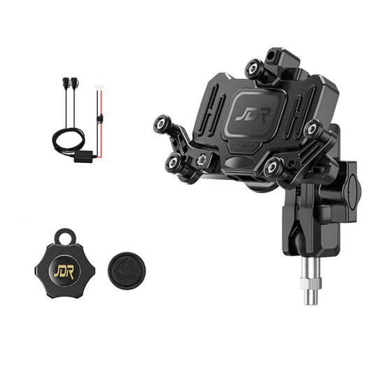 Motorcycle Bracket Crab Navigation Phone Bracket,Style： M10+QC3.0 Dual USB Charge - Holder by PMC Jewellery | Online Shopping South Africa | PMC Jewellery | Buy Now Pay Later Mobicred