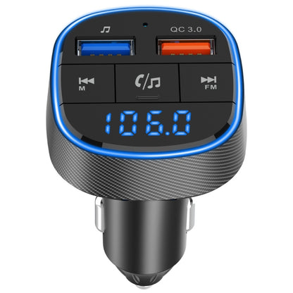 QC3.0 Fast Charge Car Bluetooth MP3 Player Car FM Transmitter(Black) - Bluetooth Car Kits by PMC Jewellery | Online Shopping South Africa | PMC Jewellery | Buy Now Pay Later Mobicred