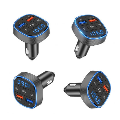 QC3.0 Fast Charge Car Bluetooth MP3 Player Car FM Transmitter(Black) - Bluetooth Car Kits by PMC Jewellery | Online Shopping South Africa | PMC Jewellery | Buy Now Pay Later Mobicred