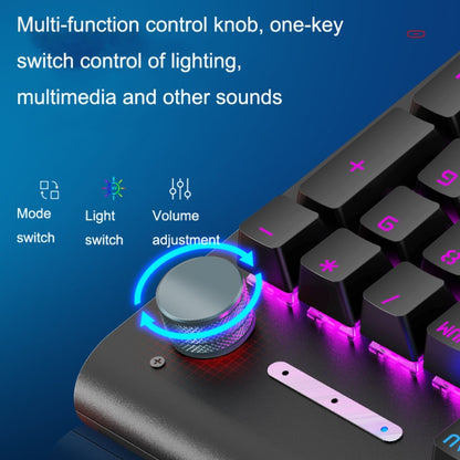 LANGTU K1000 104 Keys Game Luminous USB Handheld Wired Keyboard, Cable Length: 1.5m(Red Green Shaft) - Wired Keyboard by LANGTU | Online Shopping South Africa | PMC Jewellery | Buy Now Pay Later Mobicred