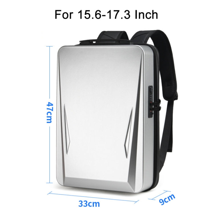 Men PC Hard Shell Gaming Computer Backpack For 15.6-17.3 Inch(Silver) - Backpack by PMC Jewellery | Online Shopping South Africa | PMC Jewellery | Buy Now Pay Later Mobicred