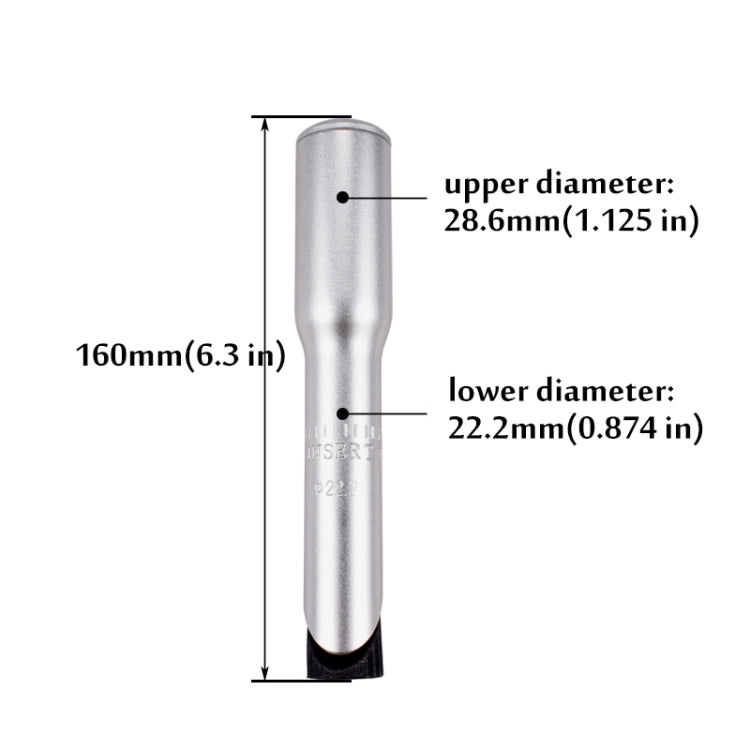 FMFXTR Road Bike Front Fork Stem Modified Height Increaser Handlebar Core Riser( 22.2mm Silver) - Bicycle Grips by FMFXTR | Online Shopping South Africa | PMC TechLife | Buy Now Pay Later Mobicred