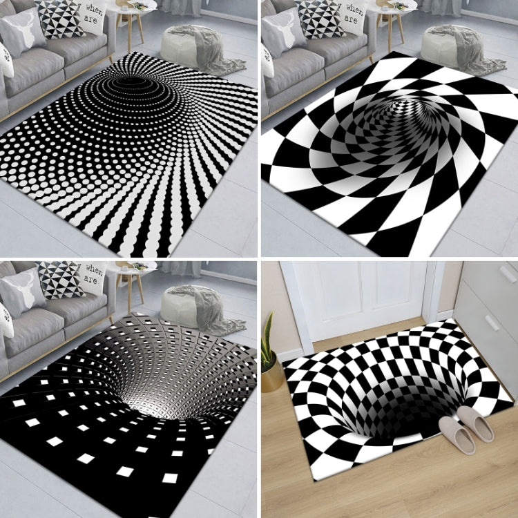 3D Geometric Stereo Trap Vision Living Room Bedroom Carpet, Size: 40x60cm(Rectangular Vision G) - Mats by PMC TechLife | Online Shopping South Africa | PMC TechLife