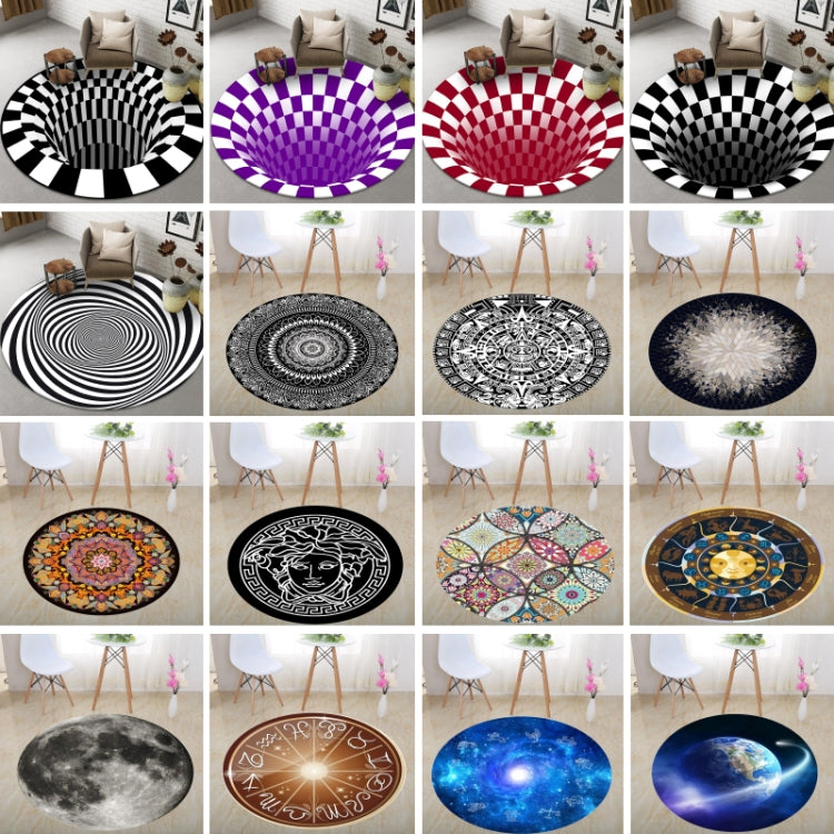 3D Illusion Stereo Vision Carpet Living Room Floor Mat, Size: 180x180cm(Round Vision 1) - Mats by PMC Jewellery | Online Shopping South Africa | PMC Jewellery