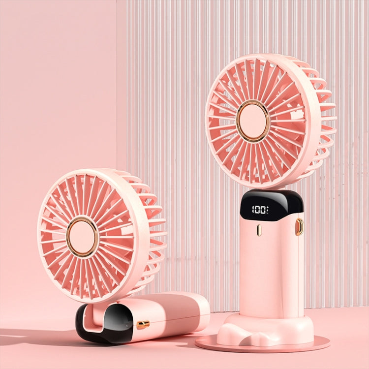 USB Handheld Digital Display Folding Aromatherapy Fan, Battery Capacity: 4000mAh(N15 Pink) - Electric Fans by PMC Jewellery | Online Shopping South Africa | PMC Jewellery | Buy Now Pay Later Mobicred