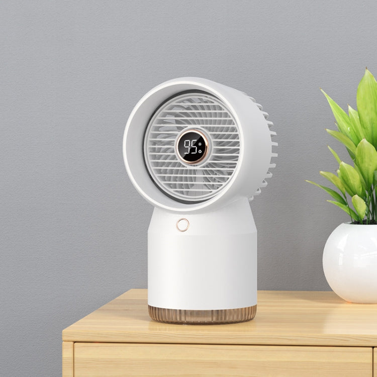 Spray Humidified LED Digital Display Office Home Fan, Style: USB Direct Plug(White) - Electric Fans by PMC Jewellery | Online Shopping South Africa | PMC Jewellery | Buy Now Pay Later Mobicred