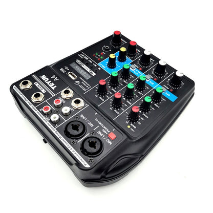 TEYUN A4 4-way Small Microphone Digital Mixer Live Recording Effector(EU Plug) - Live Sound Effects Processors by TEYUN | Online Shopping South Africa | PMC Jewellery | Buy Now Pay Later Mobicred