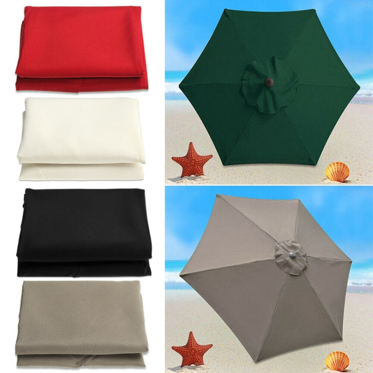 Polyester Parasol Replacement Cloth Round Garden Umbrella Cover, Size: 3m 6 Ribs(Creamy-white) - Patio Umbrella by PMC TechLife | Online Shopping South Africa | PMC TechLife