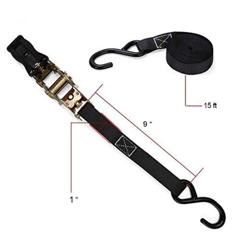 Motorcycle Car Fixed Cargo Ratchet Straps Trailer Tensioner(4 Straps+1 Storage Bag) - free shipping - PMC TechLife - Order now!