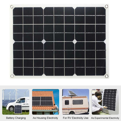 Tang 3 Generations Home Solar Generator Inverter+30A Controller+18W 12V Solar Panel, Specification: Yellow 12V To 110V - Modified Square Wave by PMC Jewellery | Online Shopping South Africa | PMC Jewellery | Buy Now Pay Later Mobicred