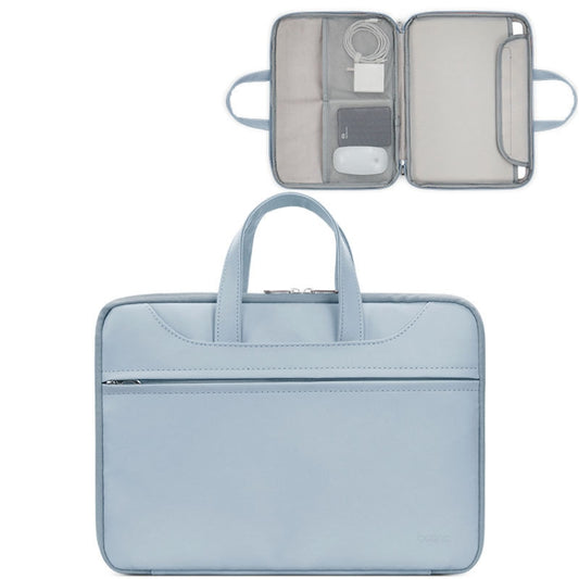 Baona BN-Q006 PU Leather Full Opening Laptop Handbag For 11/12 inches(Sky Blue) - 12.1 inch by Baona | Online Shopping South Africa | PMC Jewellery | Buy Now Pay Later Mobicred