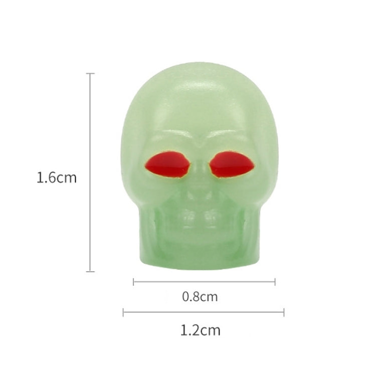 1 Sets Car Tire Luminous Valve Cap Motorcycle Skull Valve Core Cap(Red) - Tire Valve Caps by PMC Jewellery | Online Shopping South Africa | PMC Jewellery