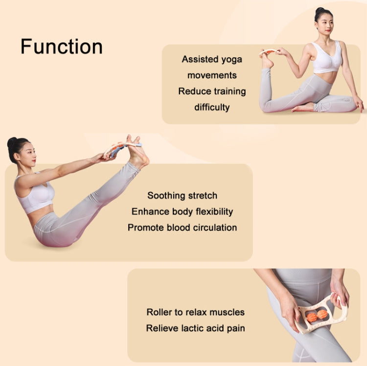 Massage Stretching Yoga Assisted Ring With Raised Point Roller(Sky Blue) - free shipping - PMC TechLife - Order now!