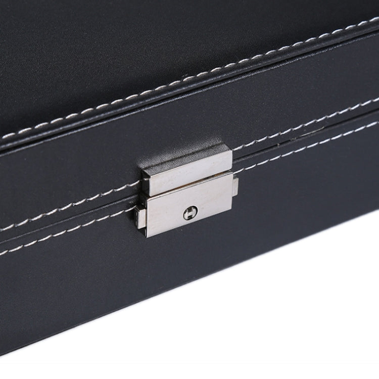 8-Bit Watch Display Storage Box Necklace Ring Jewelry Box With Mirror(Black) - free shipping - PMc TechLife - Order now!