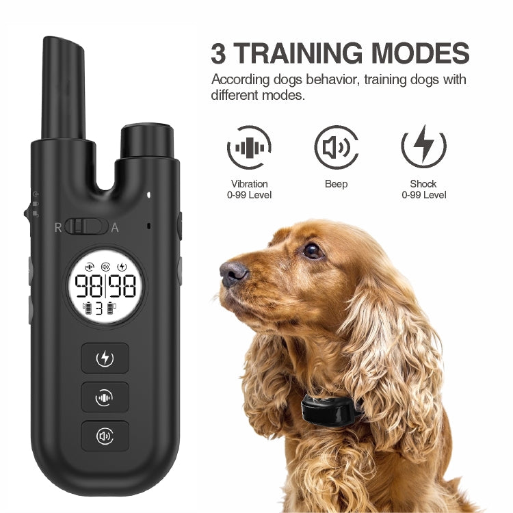 Intelligent Remote Control Dog Trainer Automatic Barking Stop Collar(Black) - Training Aids by PMC Jewellery | Online Shopping South Africa | PMC Jewellery