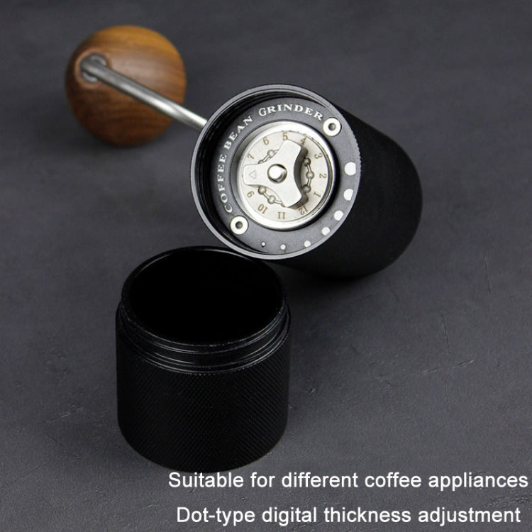 CNC Stainless Steel Hand Crank Coffee Bean Grinder, Specification: Seven Corner Black - free shipping - PMC TechLife - Order now!