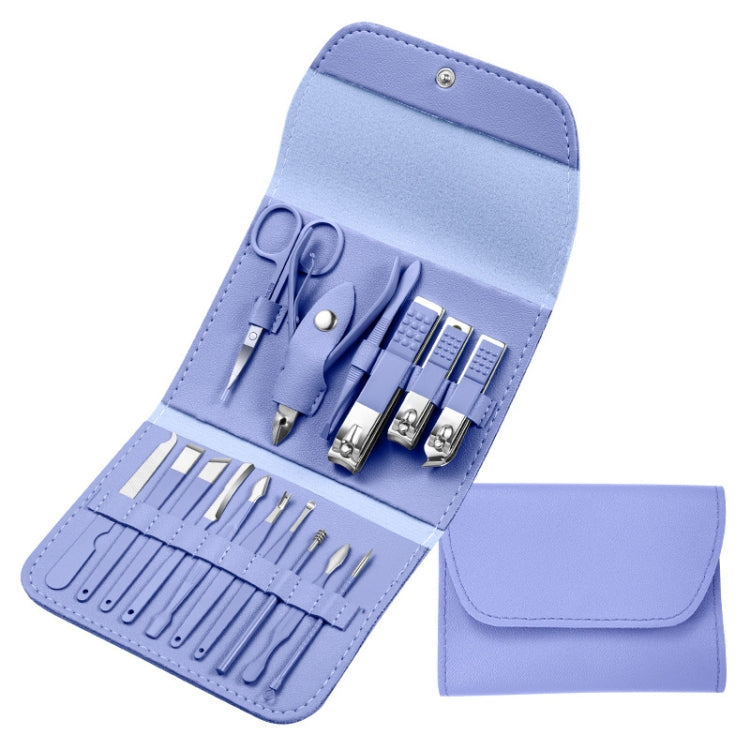 Nail Art Tool Set Nail Clippers Dead Skin Scissors Manicure Tool, Specification: 16 In 1 Blue - Nail Clipper by PMC Jewellery | Online Shopping South Africa | PMC Jewellery | Buy Now Pay Later Mobicred