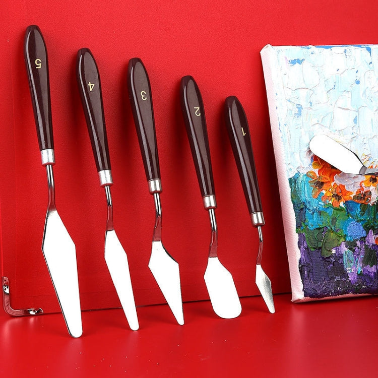 1 Sets/5PCS Plastic Handle Acrylic Painting Gouache Paint Knife - Art Supplies by PMC TechLife | Online Shopping South Africa | PMC TechLife