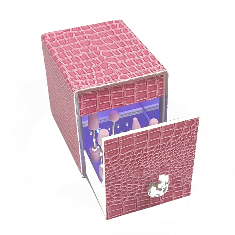 Dustproof Blue Light Disinfection Nail Polisher Storage Box(Pink) - Nail Art Equipment by PMC Jewellery | Online Shopping South Africa | PMC Jewellery | Buy Now Pay Later Mobicred