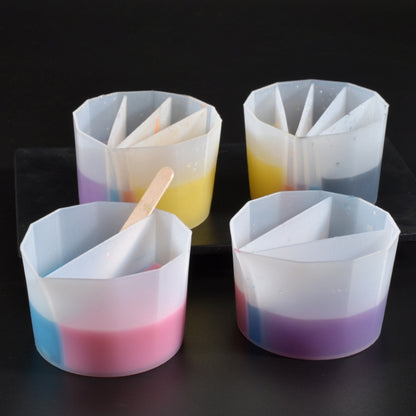 2 PCS DIY Crystal Epoxy Color Separation Cup Silicone Toning Cup, Style: 3 Grid - Arts & Crafts by PMC Jewellery | Online Shopping South Africa | PMC Jewellery