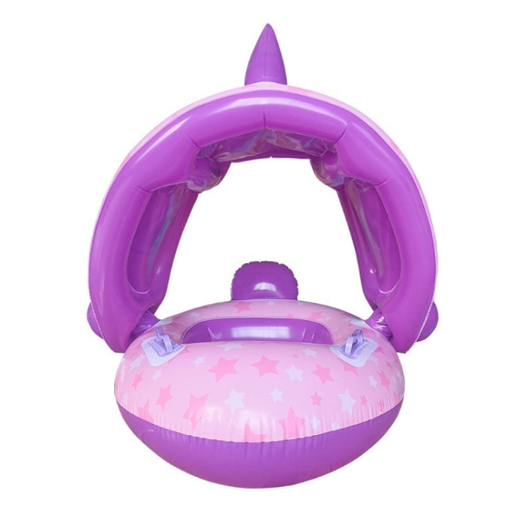 Baby Cartoon Animal Swimming Ring With Awning(Purple) - Swimming Rings by PMC Jewellery | Online Shopping South Africa | PMC Jewellery