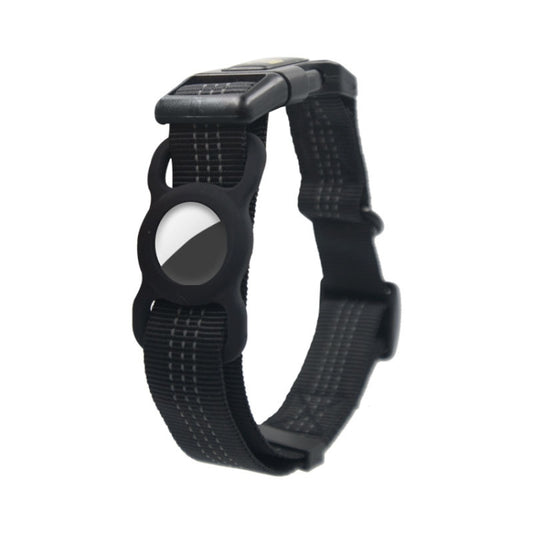 PUGGA GG1002 Polyester Dog GPS Device Protector Collar For AirTag, Size: M(Black) - Pet Series by null | Online Shopping South Africa | PMC Jewellery | Buy Now Pay Later Mobicred