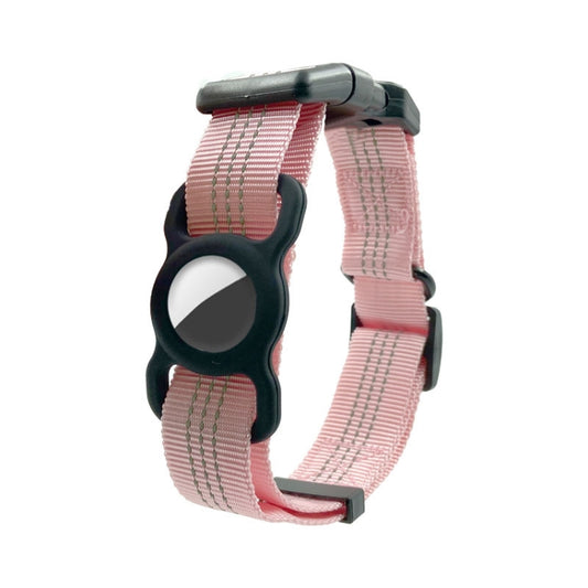 PUGGA GG1002 Polyester Dog GPS Device Protector Collar For AirTag, Size: M(Pink) - Pet Series by null | Online Shopping South Africa | PMC Jewellery | Buy Now Pay Later Mobicred