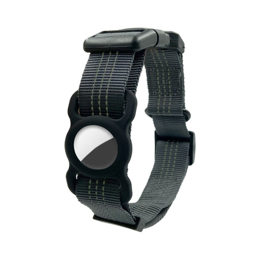 PUGGA GG1002 Polyester Dog GPS Device Protector Collar For AirTag, Size: M(Deep Gray) - Pet Series by null | Online Shopping South Africa | PMC Jewellery | Buy Now Pay Later Mobicred