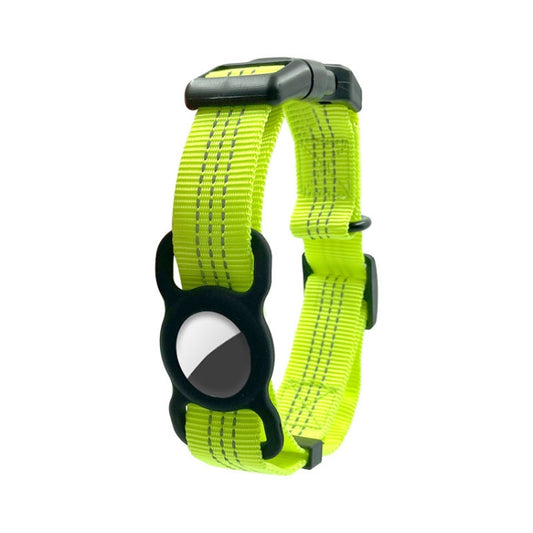 PUGGA GG1002 Polyester Dog GPS Device Protector Collar For AirTag, Size: M(Fluorescent Green) - Pet Series by null | Online Shopping South Africa | PMC Jewellery | Buy Now Pay Later Mobicred