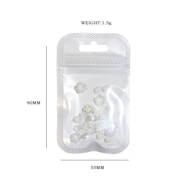 SP0473 30Pcs/Pack 3D Camellia Nail Art Decorative Rhinestones(Colorful White) - Nail Stickers by PMC Jewellery | Online Shopping South Africa | PMC Jewellery | Buy Now Pay Later Mobicred